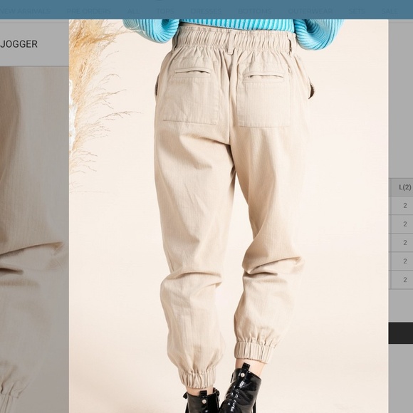 Blue Velvet “ Berlin 3 “ Blue Velvet Cargo Jogger Khaki BR60 - Picture 2 of 4